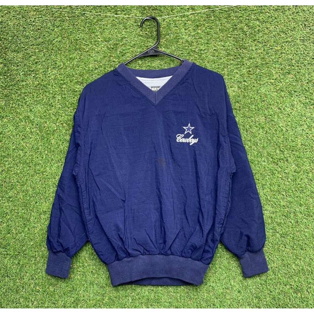 Vintage Dallas Cowboys Jacket Mens Small Windbreaker Anorak NFL Football Light
